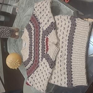 WOOLRICH MEN'S WOOL KNITTED CHUNKY COASTAL SWEATER SMALL